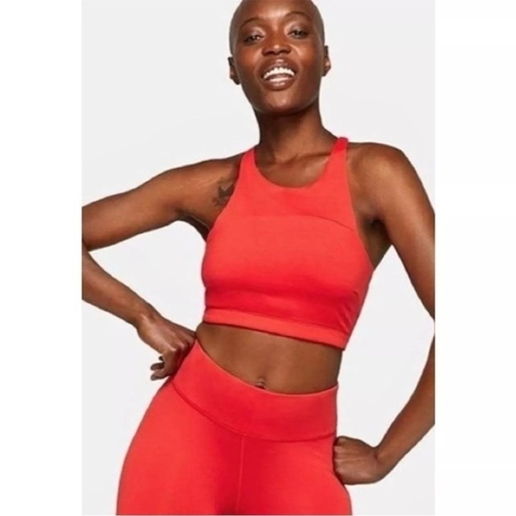 Outdoor Voices Other - Outdoor Voices Longline TechSweat Crop Top Sports Bra in Red XS